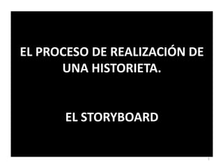 EL PROCESO DE REALIZACIÓN DE UNA HISTORIETA. EL STORYBOARD 1 