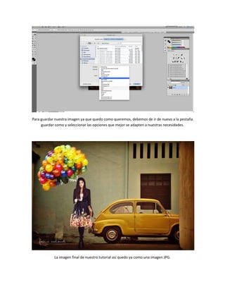 Para guardar nuestra imagen ya que quedo como queremos, debemos de ir de nuevo a la pestaña
guardar como y seleccionar las opciones que mejor se adapten a nuestras necesidades.
La imagen final de nuestro tutorial asi quedo ya como una imagen JPG.
 