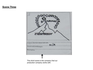 Scene Three 
This short scene is the company that our 
production company works with. 
 