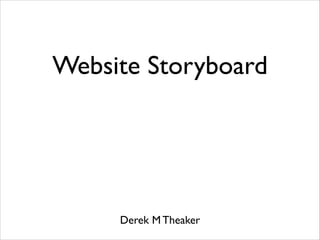 Website Storyboard
Derek M Theaker
 
