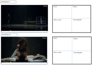 ShotNumber:21
ShotNumber:22
Sound Editing
Mise-en-scene Cinematography
Sound Editing
Mise-en-scene Cinematography
 
