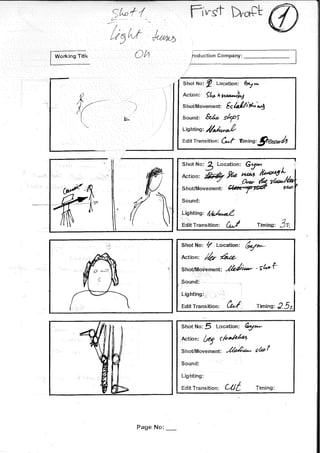 First Draft Storyboard