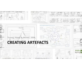 CREATING ARTEFACTS
Truong, Hayes & Abowd, 2006,
8/20/2015 swling@mmu.edu.my 24
 