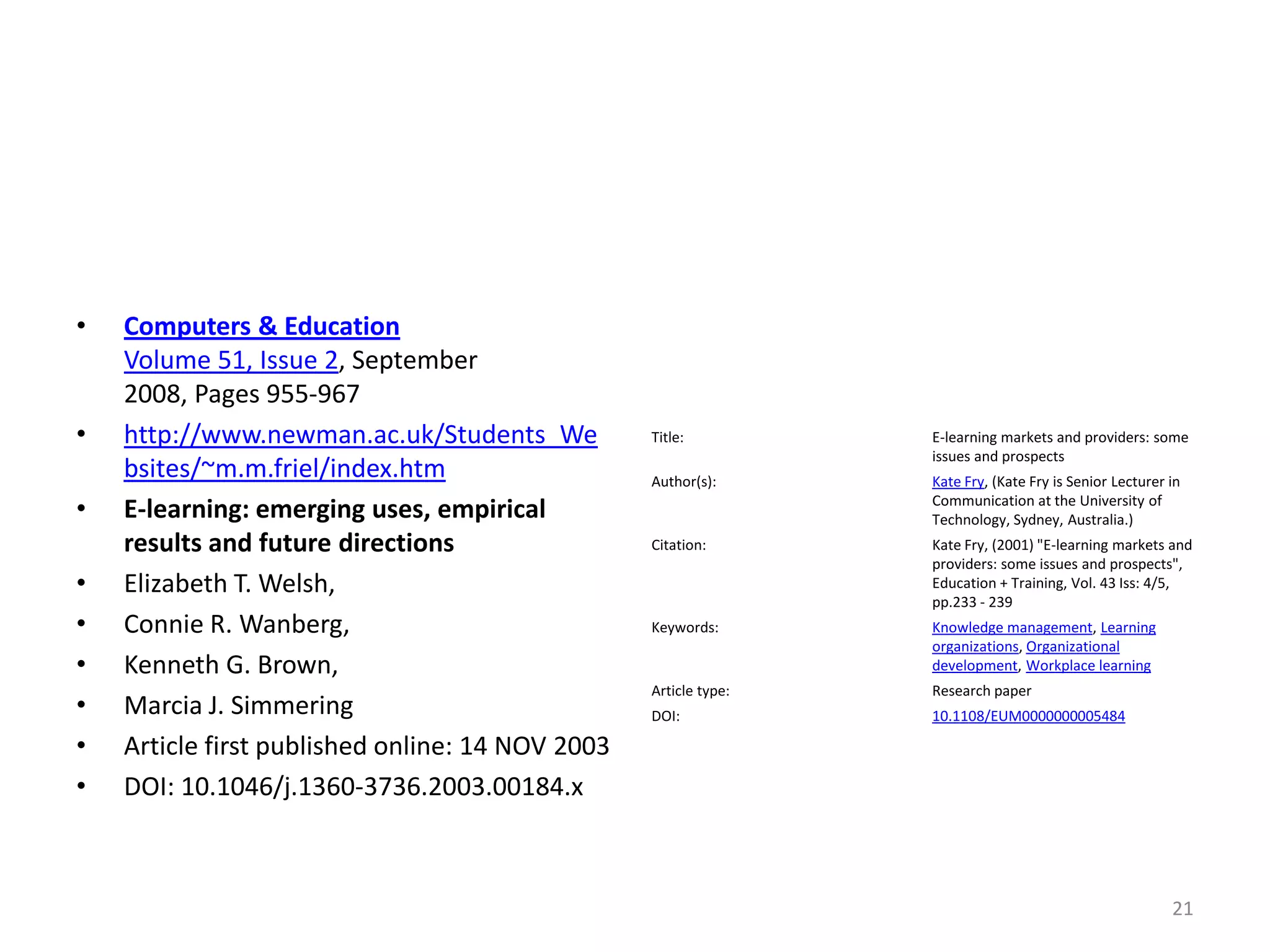 Need based, current, timely.