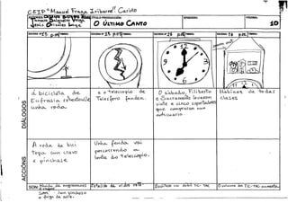 Storyboard "O último canto" adaptado