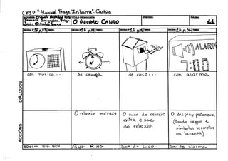 Storyboard "O último canto" adaptado