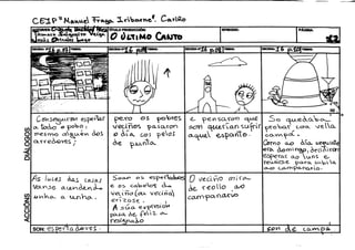Storyboard "O último canto" adaptado