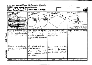 Storyboard "O último canto" adaptado