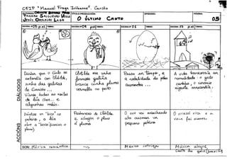 Storyboard "O último canto" adaptado