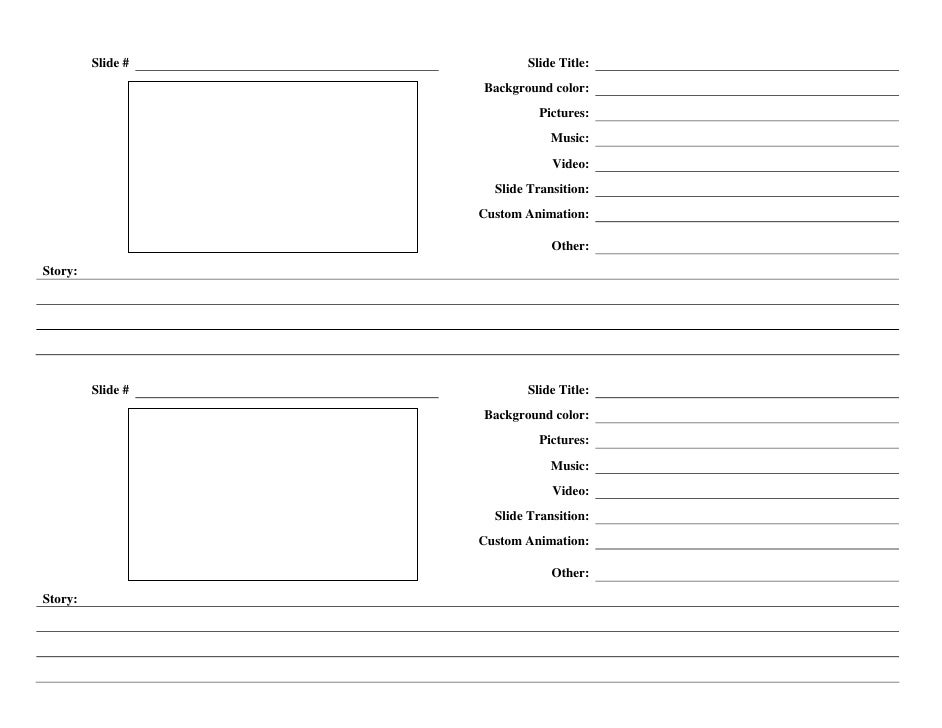 storyboard template photo story storyboard template