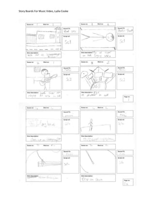 Story Boards For Music Video, Lydia Cooke
 