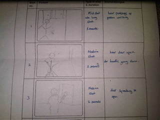 Storyboards for Preliminary Task