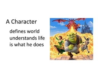 A Characterdefines worldunderstands lifeis what he does