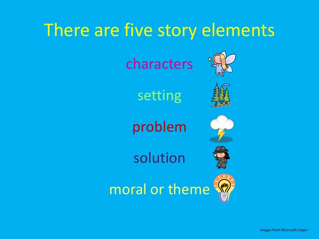 What are parts of a story?