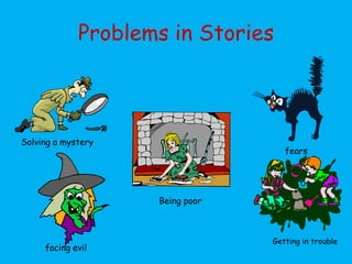 Problems in Stories



Solving a mystery
                                    fears




                    Being poor



                                 Getting in trouble
     facing evil
 