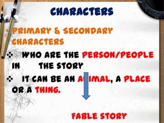 Story elements for Elementary Learners | PPTX