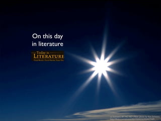 On this day
 in music




              cc licensed ( BY NC ND ) ﬂickr photo by Ken Schwarz:
              http://ﬂickr.com/photos/the-maestros/352417169/
 