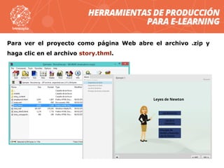 Para ver el proyecto como página Web abre el archivo .zip y
haga clic en el archivo story.thml.
 