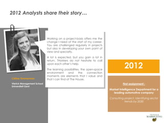 Story of analysts.graduate page website