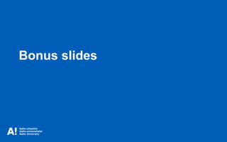 Bonus slides
 