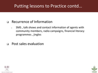 The story of Index Based Livestock Insurance (IBLI)