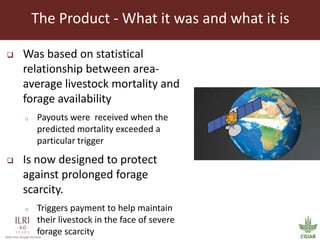 The story of Index Based Livestock Insurance (IBLI)
