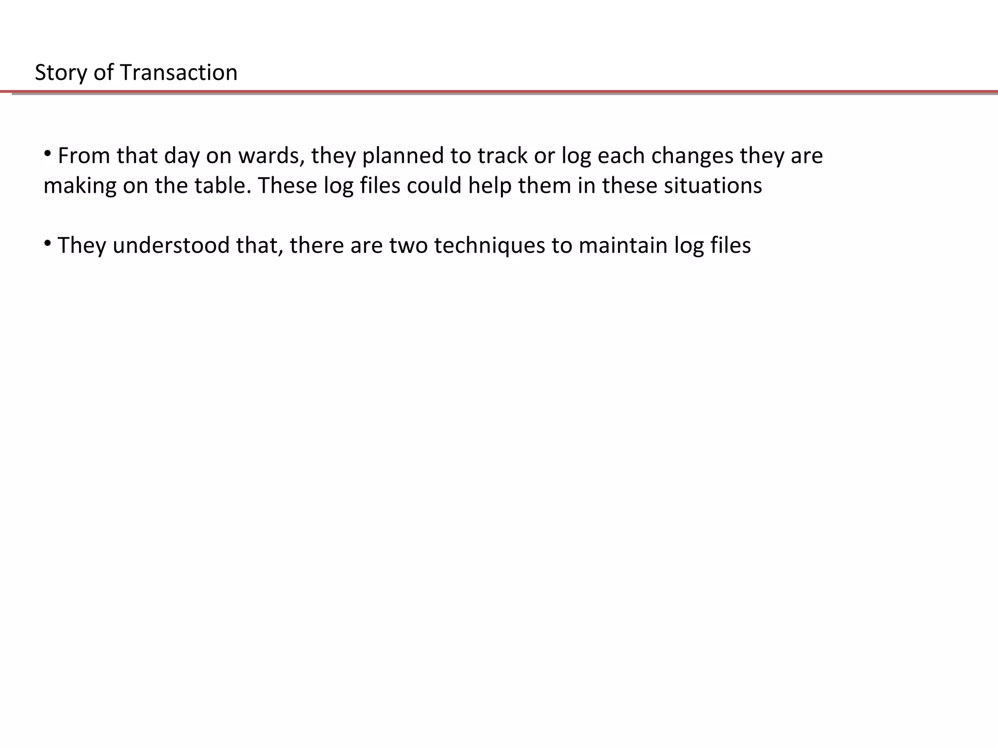 Story of transactions in sql server ppt