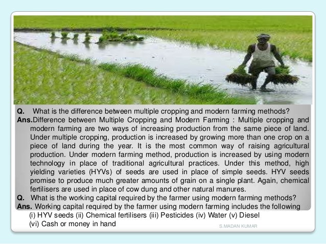 story of village palampur chart on modern farming methods
