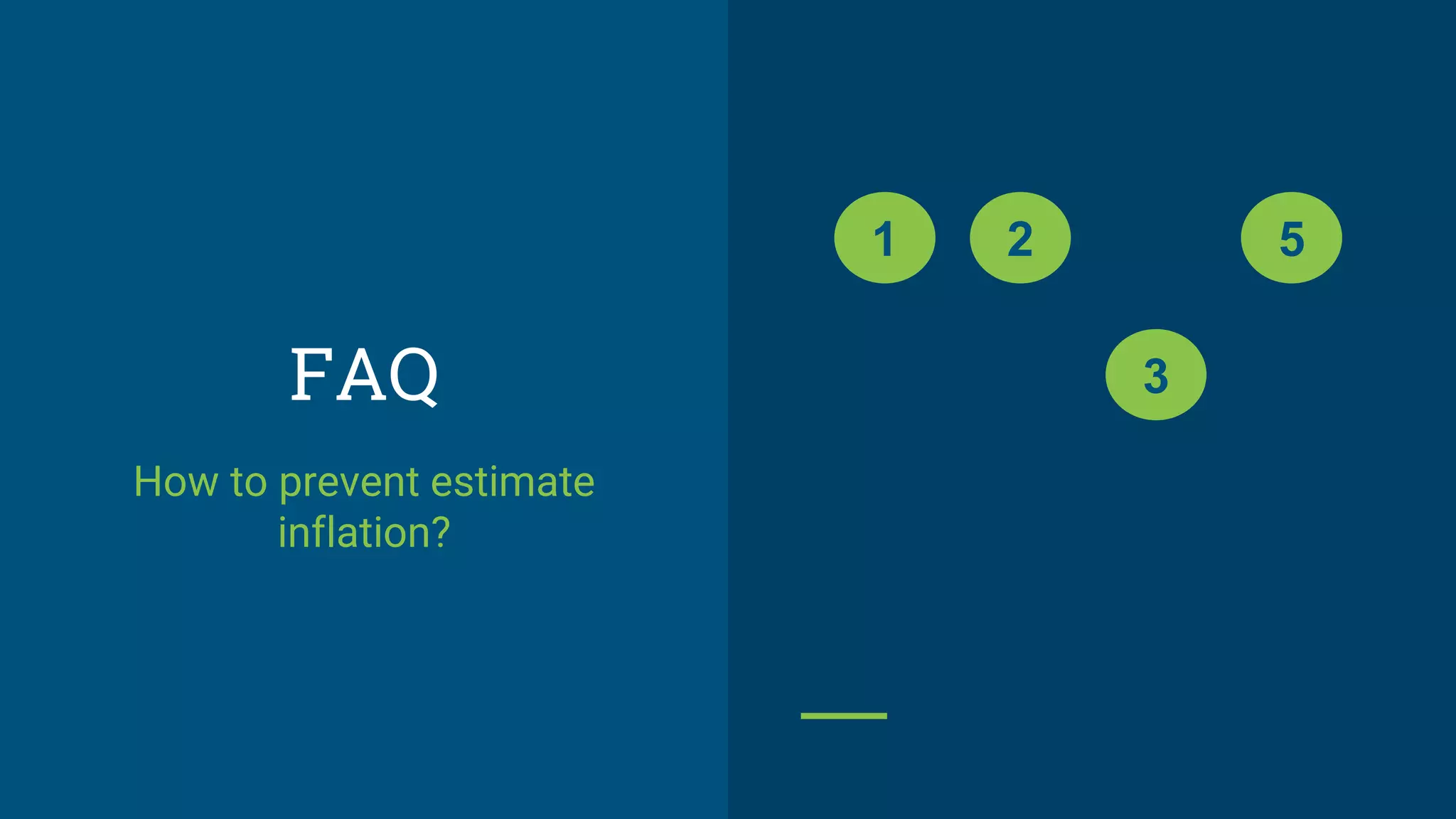 FAQ
How to prevent estimate
inflation?
1 2 5
3
 