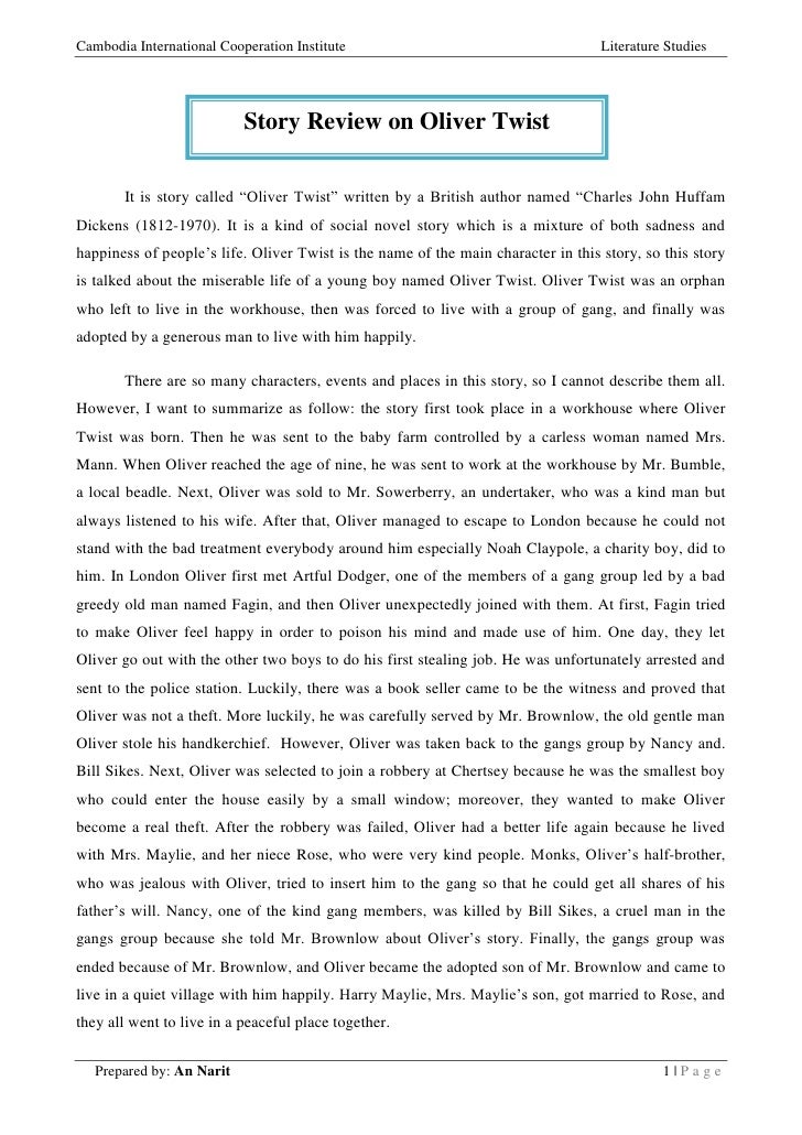 oliver twist book review in 250 words