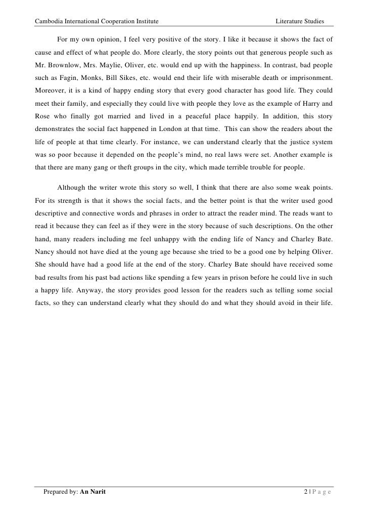 Story Review On Oliver Twist