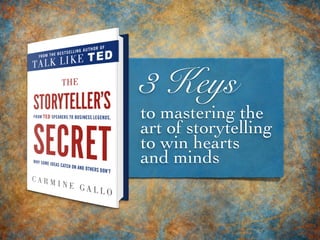 to mastering the
art of storytelling
to win hearts
and minds
3 Keys
 