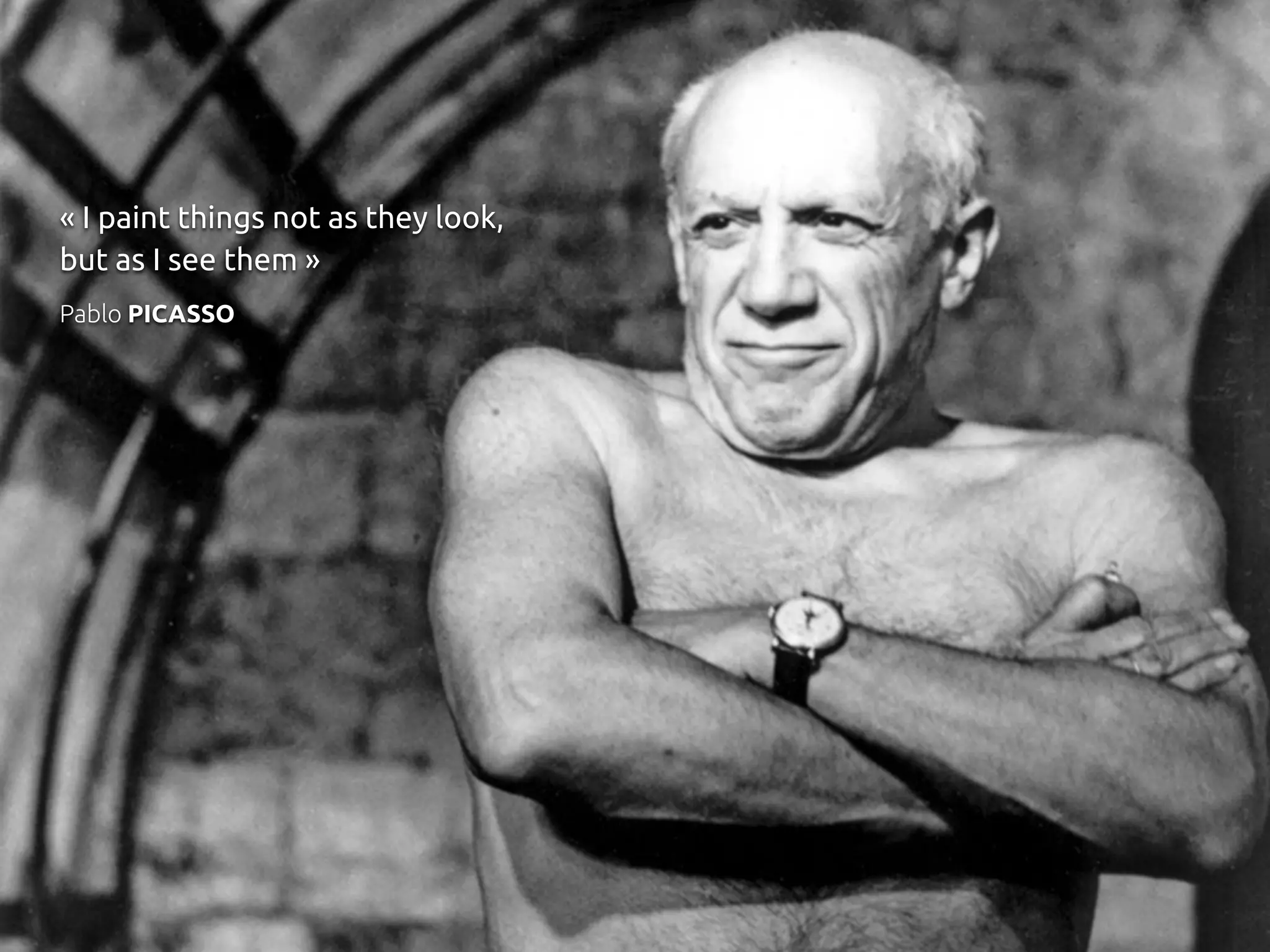 « I paint things not as they look,
but as I see them »
Pablo PICASSO
 