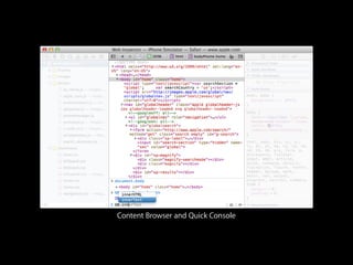 Content Browser and Quick Console

 