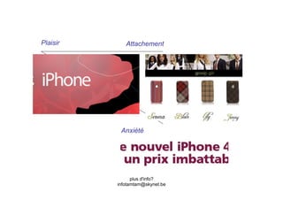 Plaisir      Attachement




           Anxiété




                plus d'info?
          infotamtam@skynet.be
 