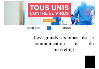 Les grands axiomes de la
communication et du
marketing
 