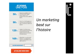 Un	marketing		
basé	sur		
l’histoire	
 