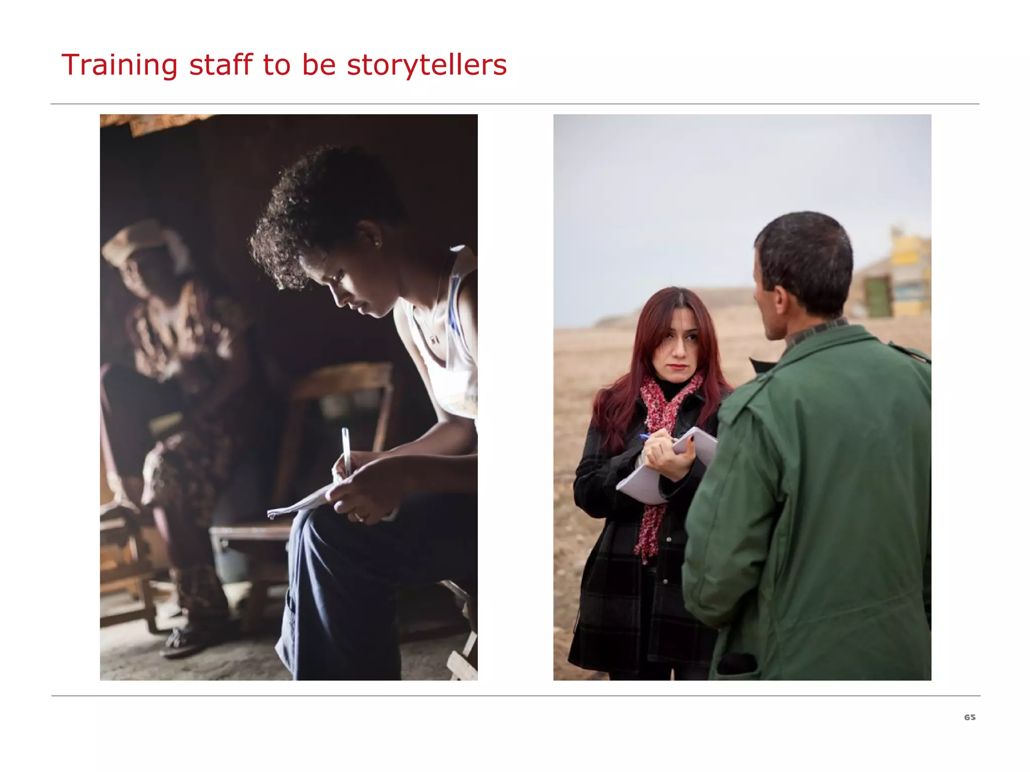 Training staff to be storytellers 