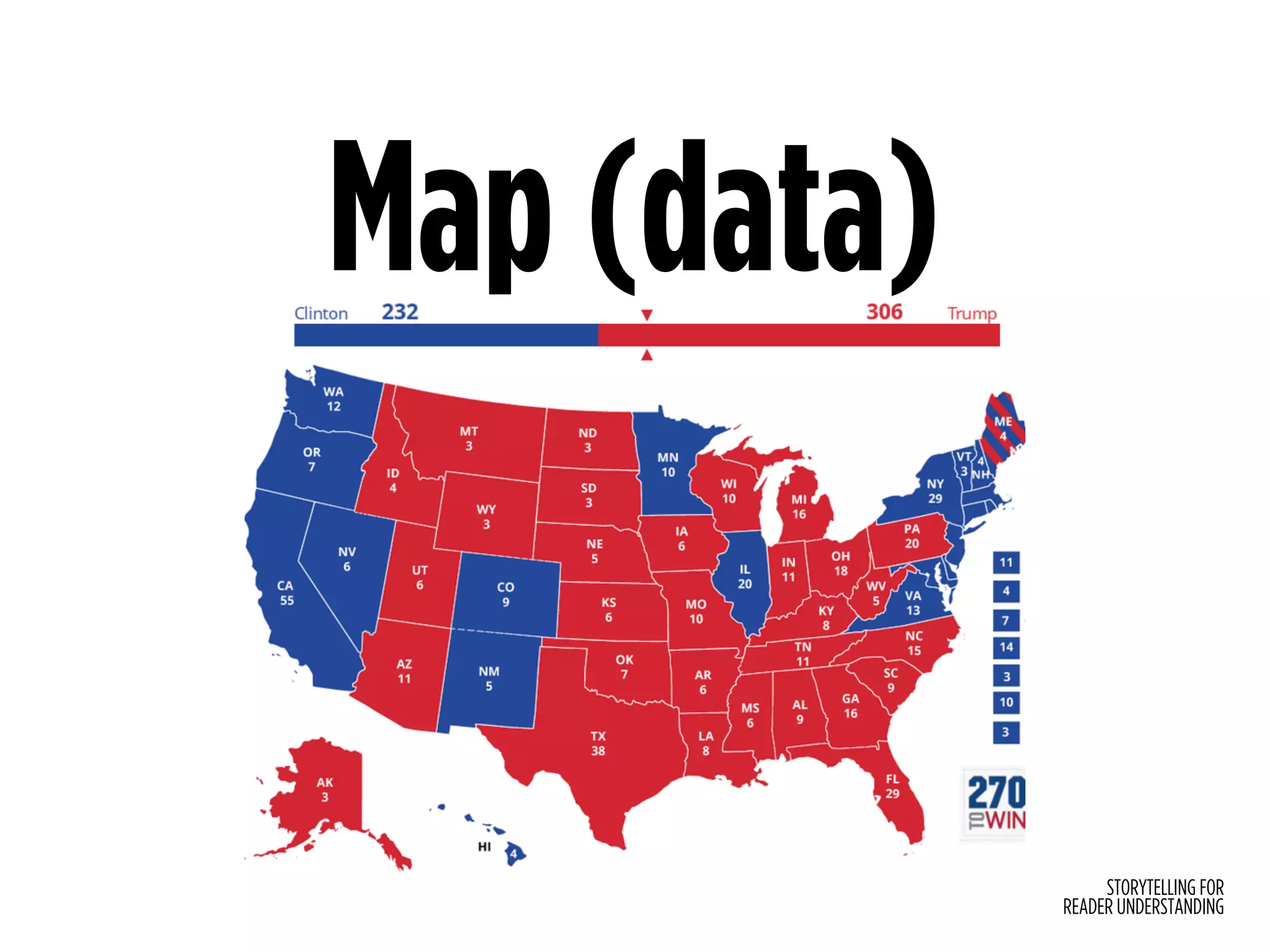 STORYTELLING FOR
READER UNDERSTANDING
Map (data)
 