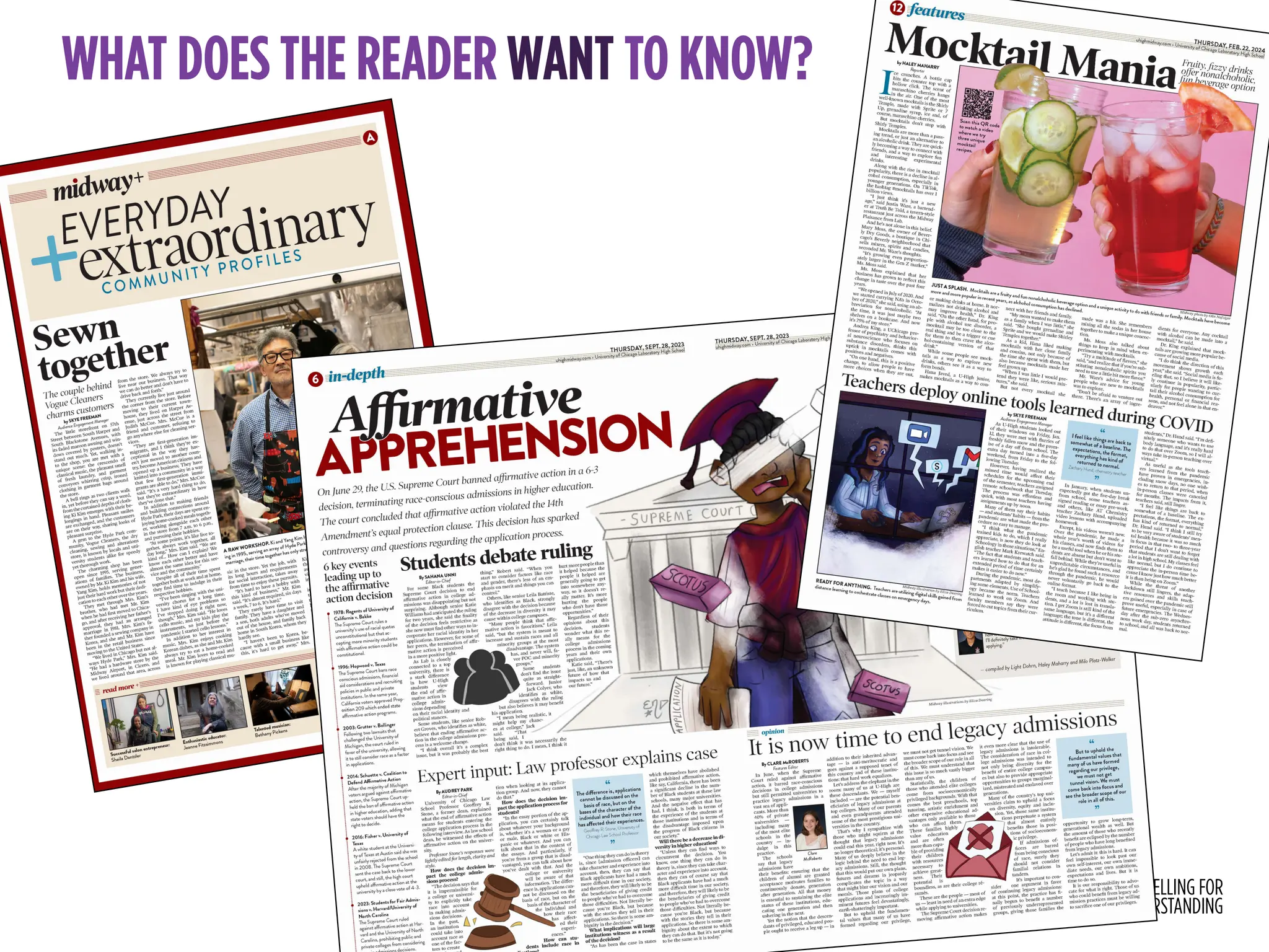 STORYTELLING FOR
READER UNDERSTANDING
WHAT DOES THE READER WANT TO KNOW?
 