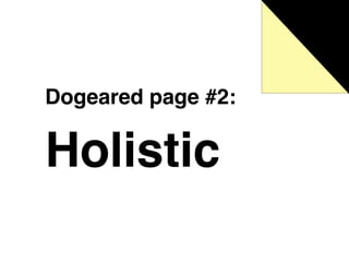 Sounds an awful lot like….

A) Effective content

B) Good UX             * Also called a
                       holistic approach to
C) Clean usability     web development

D) All of the above
 