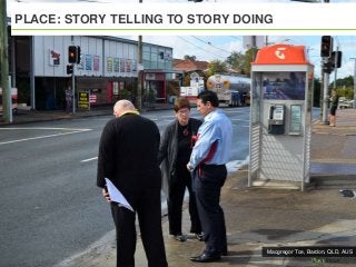 PLACE: STORY TELLING TO STORY DOING
Macgregor Tce, Bardon, QLD, AUS
 