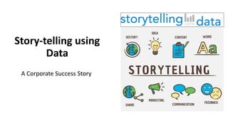 Story-telling using
Data
A Corporate Success Story
 