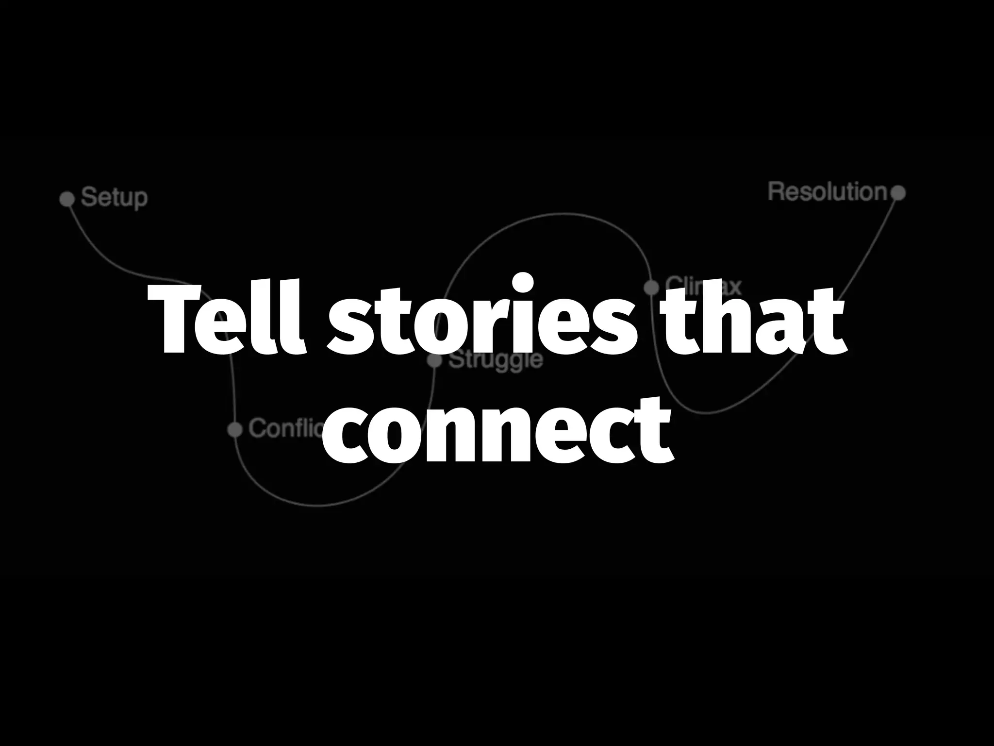 Tell stories that
connect
 
