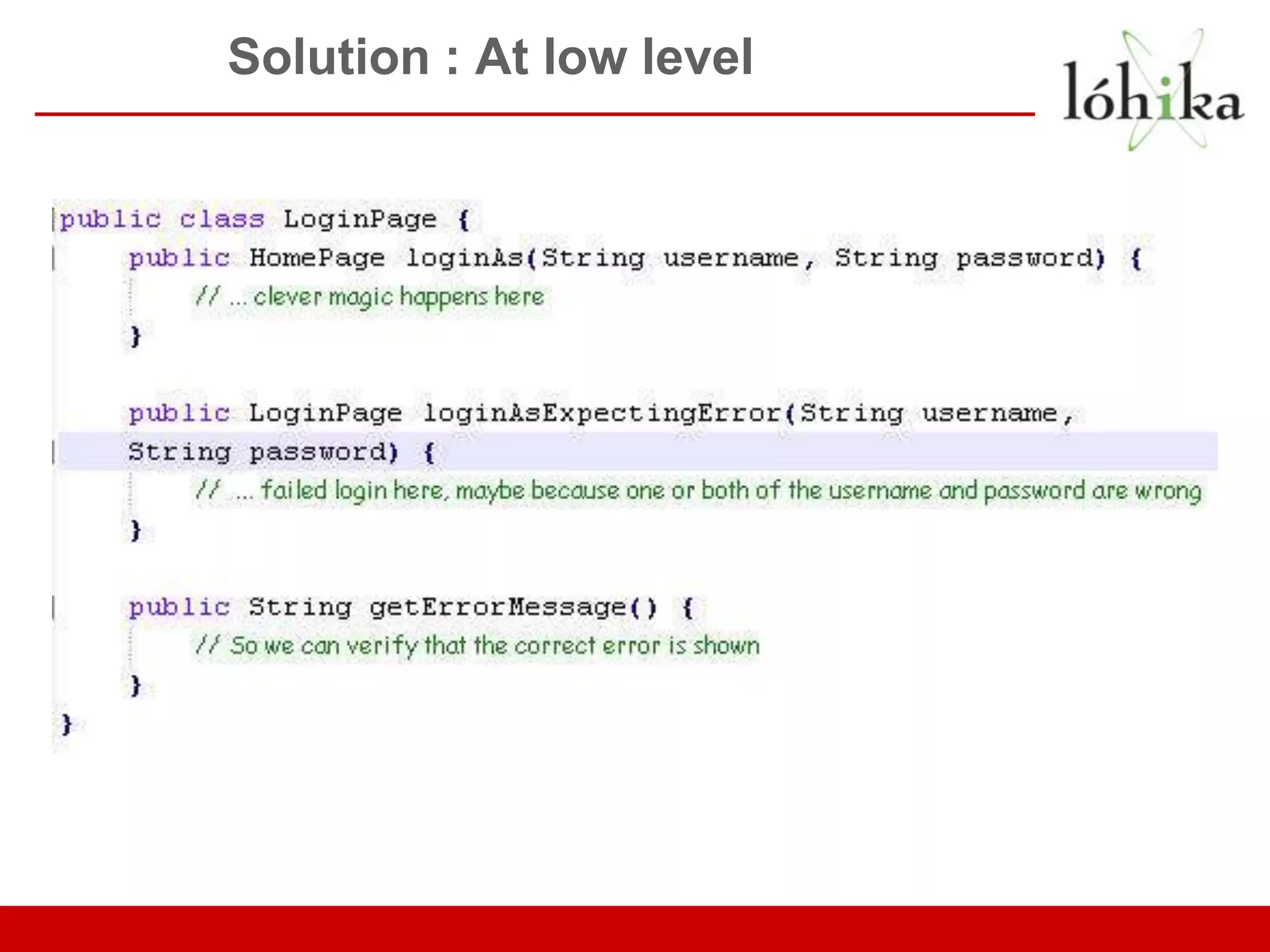 Solution : At low level 