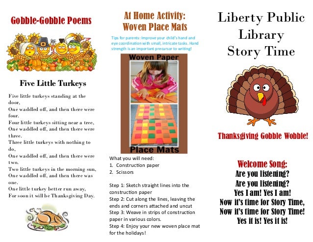 Story Time: Thanksgiving Gobble Wobble