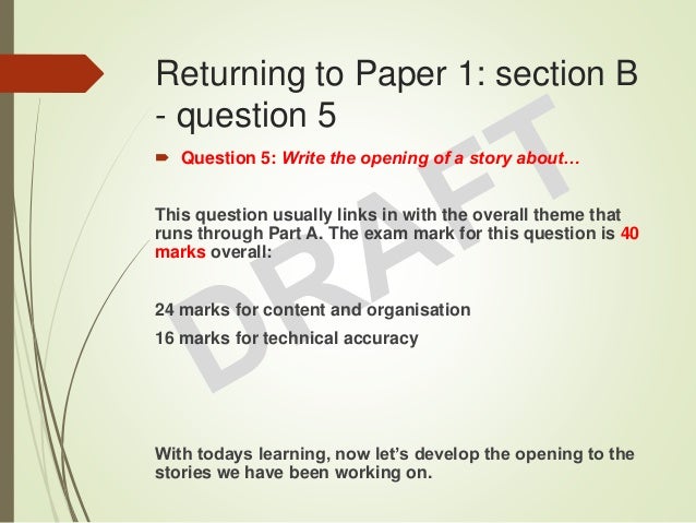 English Language Paper 1 Reading And Writing