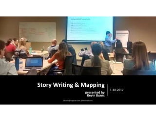 Story Writing & Mapping
presented by
Kevin Burns
1-18-2017
 