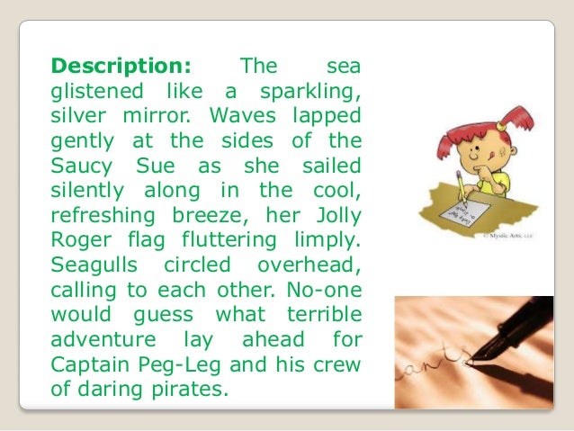 Descriptive writing about swimming in the ocean picture