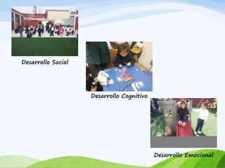 Desarrollo Cognitivo 
Desarrollo Social 
Desarrollo Emocional 
 